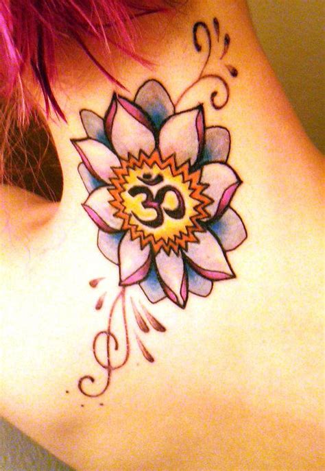Lotus Flower Om Tattoo