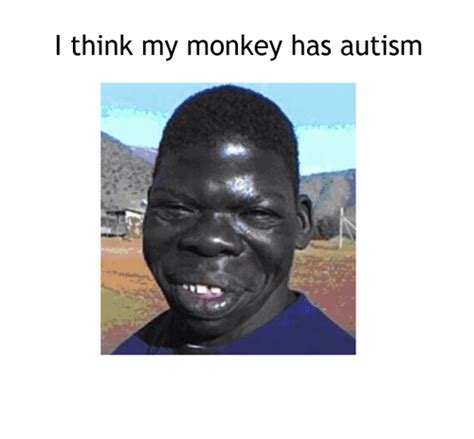 Think My Monkey Has Autism Autism Meme On Sizzle