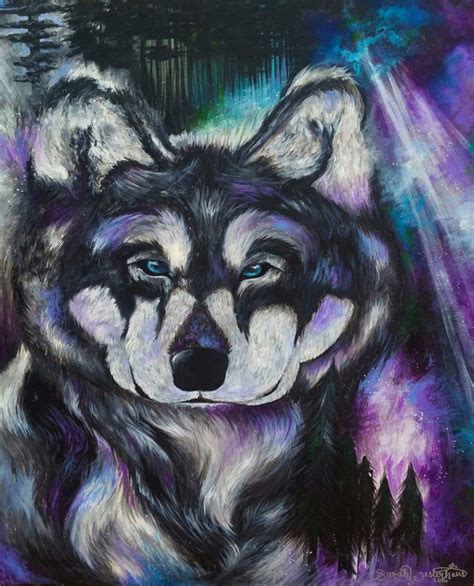 Wolf 11 X 14 Trippy Art Psychedelic Art Etsy