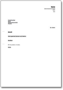 Der arbeitgeber ist verpflichtet, das dazugehörende formular. Einholung eines Angebots • AT Musterbrief Download