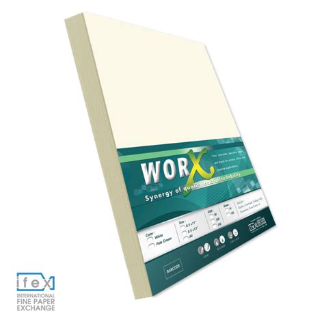 Worx Specialty Paper 90gsm 8 12 X 13 Pale Cream 100 Sheets Pack