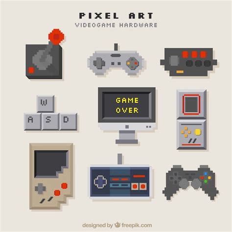 Free Consoles Set In Pixel Art Style Nohatcc