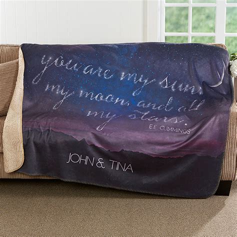 personalized couple blankets love written in the stars 16844 customized blankets couples