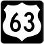 Highway 63 Sign With Black Border Sticker
