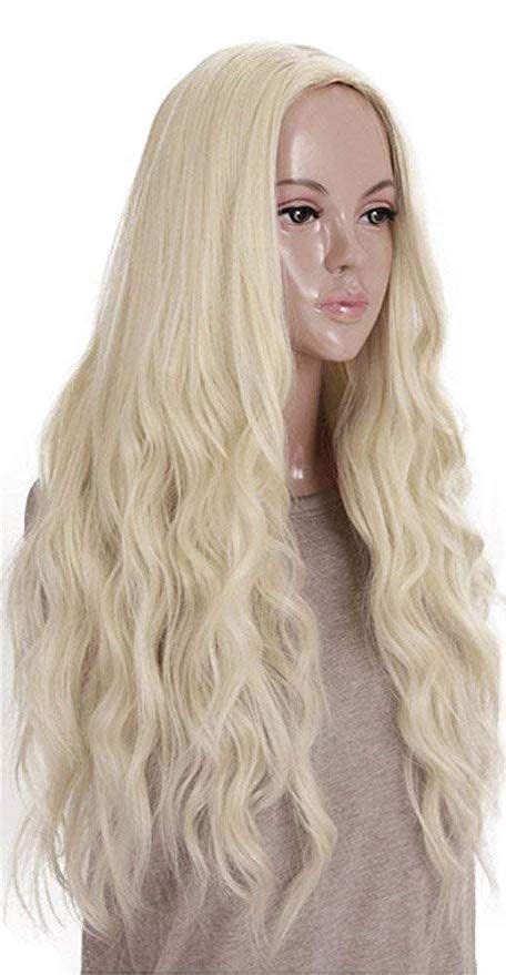 Kalyss Women S Wig Long Curly Wavy Premium Heat Friendly Synthetic Hair