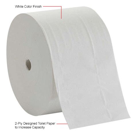 Compact Coreless 2 Ply Recycled Toilet Paper By Gp Pro 18 Rolls Per