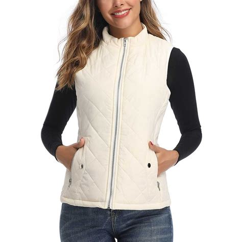 art3d women s vests zip up quilted padded lightweight vest for women