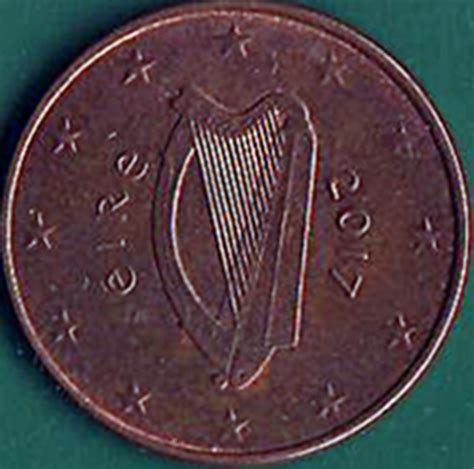 5 Euro Cent 2017 Euro 2002 Present Ireland Coin 45552