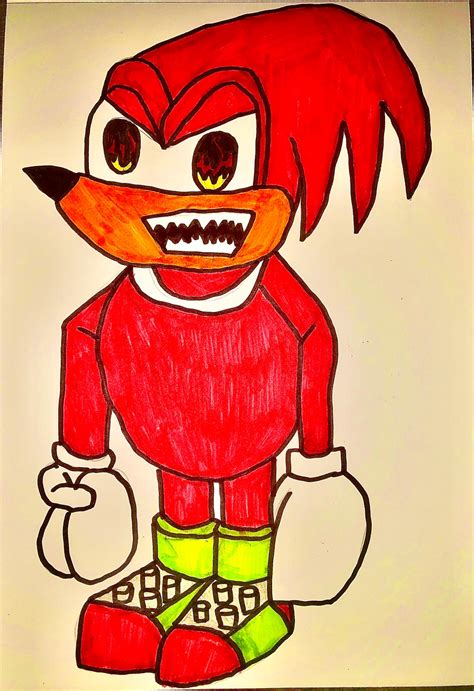 Knuckles The Echidna In Aosth By Generalchaos369 On Deviantart