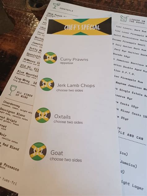 Menu At 14 Parishes Jamaican Restaurant On Oak New Orleans