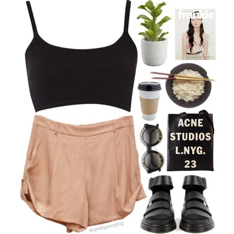 Polyvore Tops For Summer Strap Black Crop Top On Stylevore