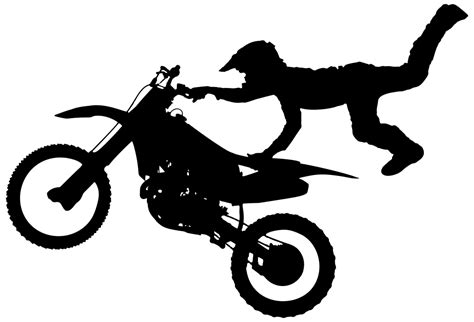 Onlinelabels Clip Art Motocross Bike Aerial Stunt Silhouette