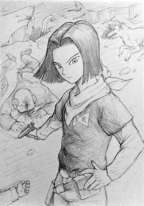 Dragon Ball Android 17 1 By Papersmell On Deviantart Personajes
