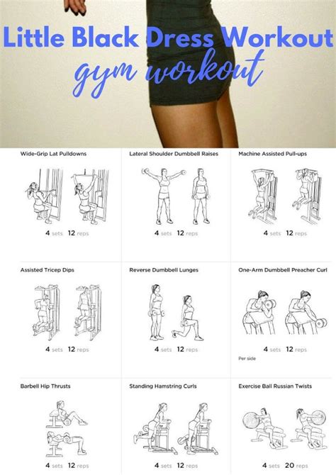 Little Black Dress 👗 Workout Gym Workouts Women Workout Plan