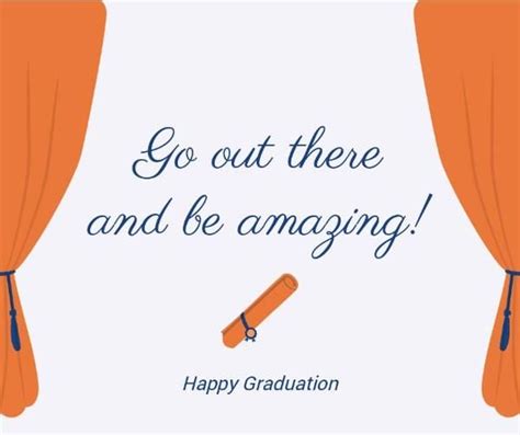 Whiteandorange Graduation Card Facebook Post Template And Ideas For