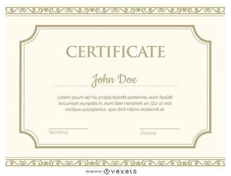 Certificate Template Vector Download
