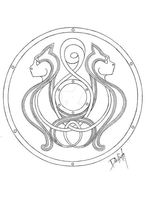 Viking Shield Design Cats By Deliahsart On Deviantart