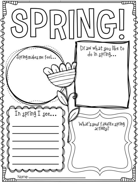 9 Best Images Of Spring Writing Worksheets Printable Printable