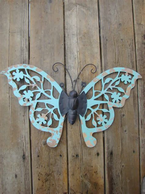 Rustic Wood Flower Butterfly Mondus Distinction Garden Decor