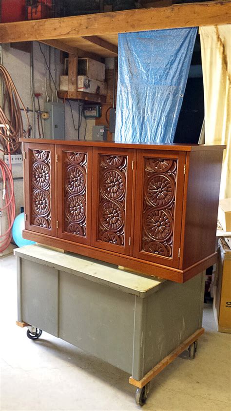 Cabinet re facing in la quinta, ca. Palm Desert Furniture Refinishing, Carved Cabinet | Museum Quality Restoration Services