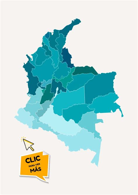 Mapa De Colombia Con Departamentos Mapa De Colombia Mapas Colombia