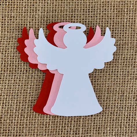 Angel Paper Cut Outs Set Of 25 Angel Shaped Die Cuts 25 Etsy