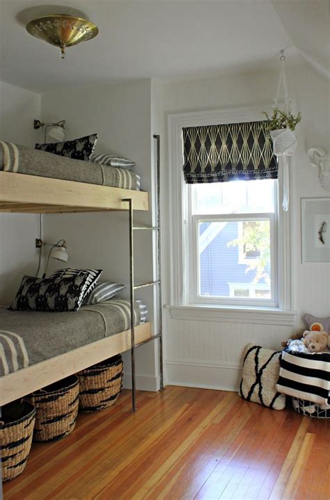 As a bonus, when we told her about the loft bed she revealed that she always wanted. modern jane: Bunk Room Reveal. | Beds for small rooms, Diy ...