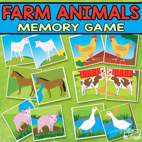 Printable Farm Animals Memory Game Itsy Bitsy Fun
