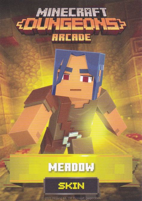 Minecraft Dungeons Arcade Series 1 Card 46 Skin Meadow Arcade Game Cards