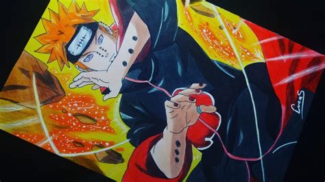 Speed Drawing Pain Nagato Akatsuki Naruto Youtube