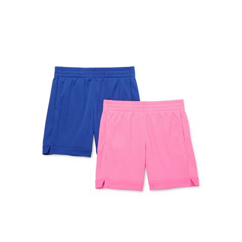 Athletic Works Athletic Works Girls Active Mesh Soccer Shorts 2 Pack
