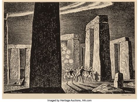 Find a christmas party in kent today! Christmas at Stonehenge by Rockwell Kent on artnet