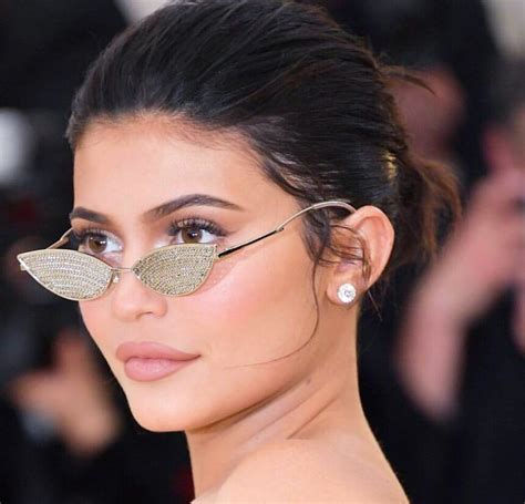 Kylie Jenner Sunglasses Met Gala 2018 Silver Cat Eye Kylie Jenner