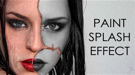 Paint Splash Effect Photoshop Tutorial Photo Effects Youtube