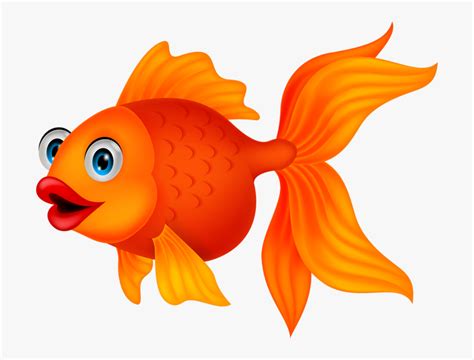 Free Cartoon Goldfish Clipart Vector