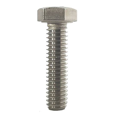fastenere 1 4 20 x 2 1 2 hex head tap bolts fully threaded stainless steel 18 8 qty 25
