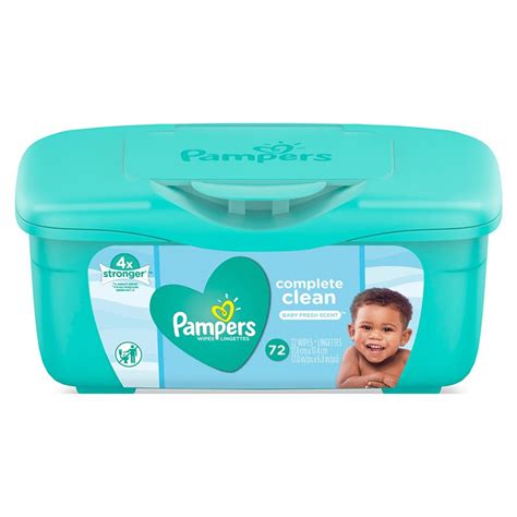 19778 Pampers Wipes Complete Clean Baby Fresh Scent 72ct Box 8 Pkg