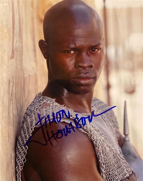 The Gladiator Diamond Djimon Hounsou Signed Movie Photo