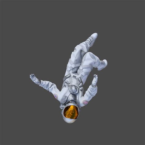 Astronaut Kick Ass Render Stock