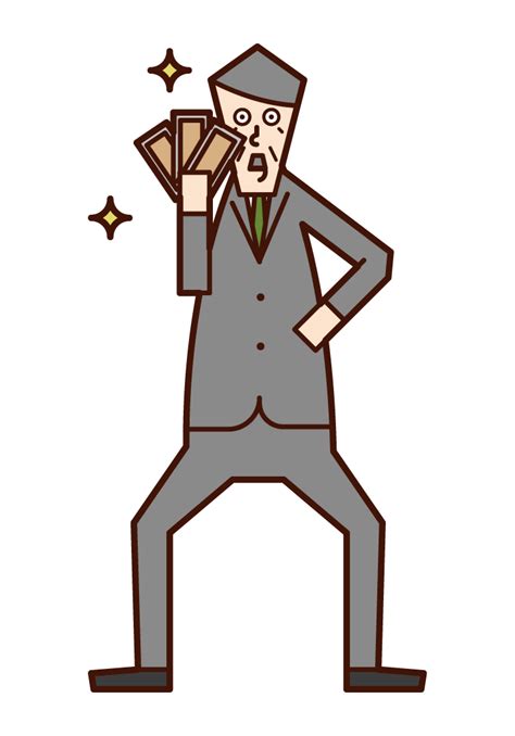 Illustration Of A Rich Man フリーイラスト素材 Kukukeke（ククケケ）