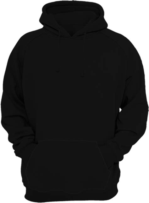 Hoodie Template Front Transparent And Png Clipart Free With Blank Black