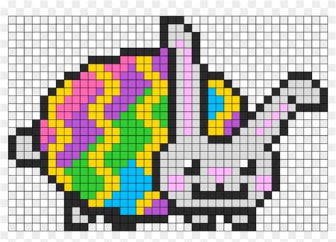Easter Nyan Cat Perler Bead Pattern Bead Sprite Nyan Cat Free Transparent PNG Clipart