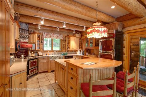 Maybe you would like to learn more about one of these? Luxury Log Home on Otsego Lake | Log home kitchens, Log ...