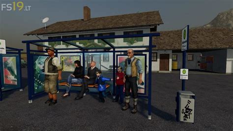 Placeable Bus Stops V 10 Fs19 Mods Farming Simulator 19 Mods