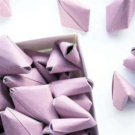 50 Mauve Origami Heart Messages By Bubble And Mimi