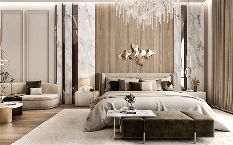 Bright Luxury Master Bedroom Design Uae On Behance
