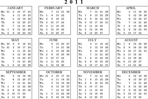 2011 Calendar Version 2 By Pomprint On Deviantart