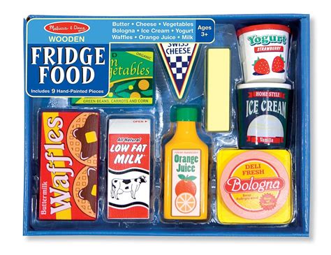 Melissa And Doug Fridge Food Wooden Play Food Set 9 Pieces Olde