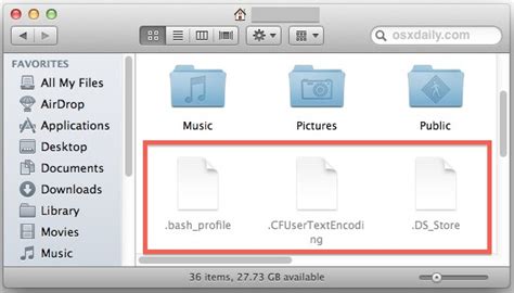 Show Hidden Files In Mac Os X