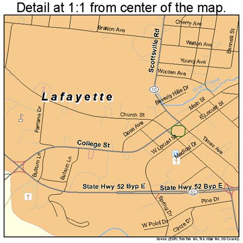 Lafayette Tennessee Street Map 4740160